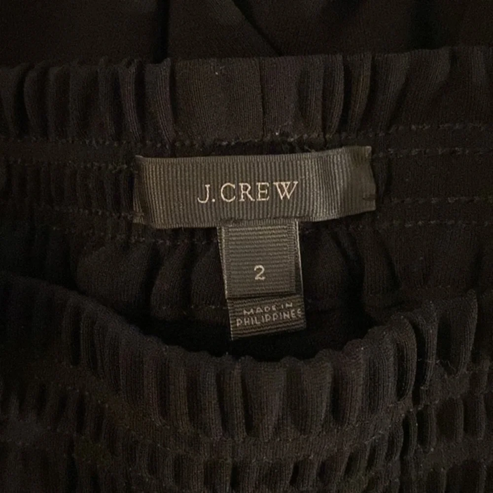J. Crew Reese black pull on elastic waist tulip hem pocketed pants